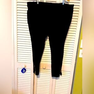 Iman Knit Stretch Skinny Dress Pants With Gold Zippers at Hemline